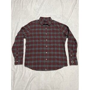 UNTUCKit Men's L "Cabero" Long Sleeve Button-Up Shirt Red Gray